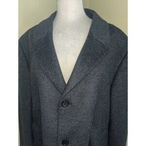 Ralph Lauren Mens XL Black Wool Cashmere Overcoat 36 Long Amicale Luxury Coat